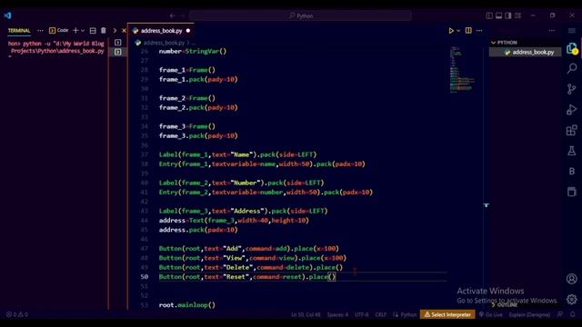 Address Book Project | Part - 1 | Tkinter Project | Python GUI Project | Python Project смотреть онлайн
