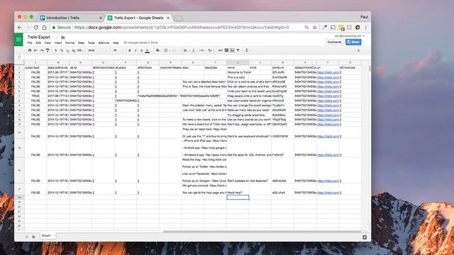 Trello (Auto Export to Sheets) Apps Script смотреть онлайн
