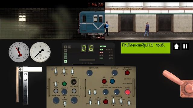 Невско - Василеостровская линия в игре Симулятор Ленинградского метро 2D смотреть онлайн