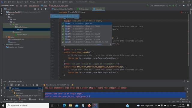 Java + Cucumber + TestNG +IntelliJ смотреть онлайн