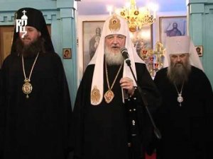 Проповедь Патриарха в Покровском монастыре Корсакова
