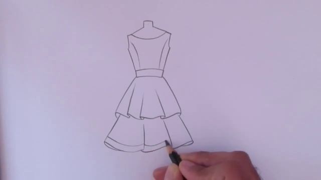 Dress drawing easy design How to draw a beautiful girl dress designs easy step by step for beginner смотреть онлайн