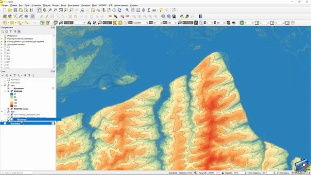 Оформление рельефа в QGIS 3.16 смотреть онлайн