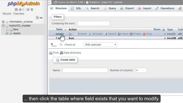 phpMyAdmin Tools - Modify Fields смотреть онлайн