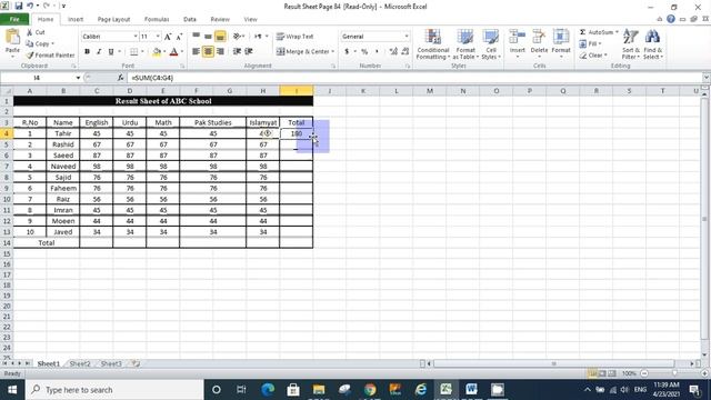 Lec no 3,4 Practical (MS Excel) смотреть онлайн