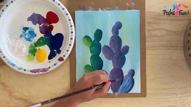 How to paint a beginner level cactus! online painting class смотреть онлайн