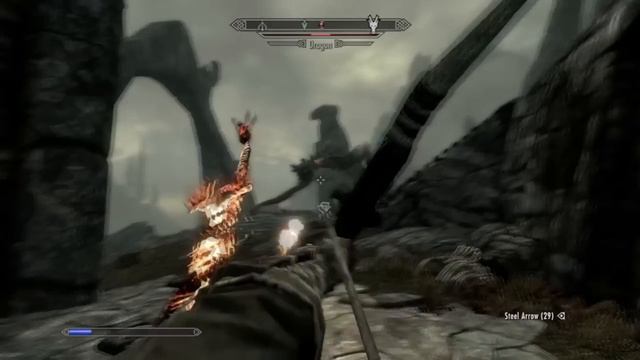 Skyrim Lost Tongue Overlook Dragon Fight смотреть онлайн