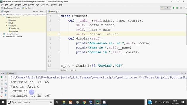 Defining Constructors in Python | How to define Getter and Setter Methods| OOPs in Python смотреть онлайн