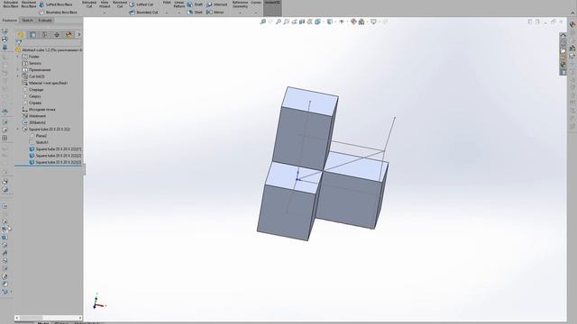Abstract cube in Solidworks | Solidworks tutorial смотреть онлайн