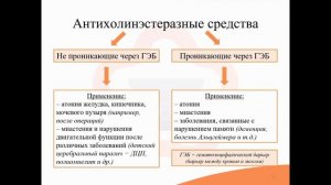 4.4. М+Н-холиномиметики (антихолинэстеразные средства)