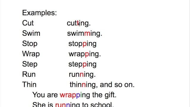 ENGLISH GRAMMAR PART # 11 - COMPLETE RULES AND EXAMPLES OF MAKING PRESENT CONTINUOUS TENSE смотреть онлайн