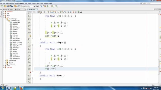 Snake Game In Java Applet NetBeans Part 3 In Tamil смотреть онлайн