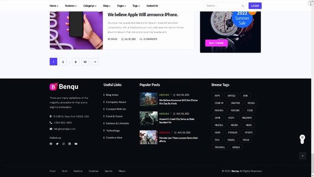 Benqu News Magazine Website ★ WordPress Themes & Templates ★ смотреть онлайн
