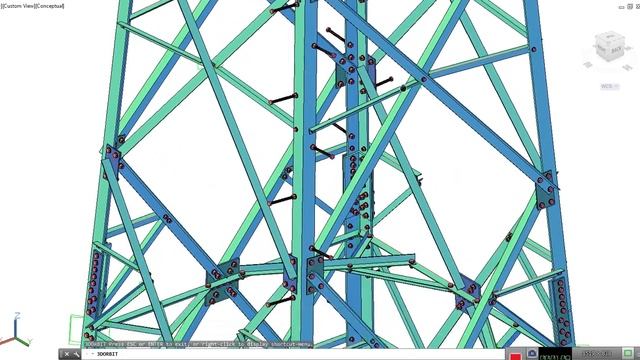 Drawing Transmission Tower - Advance Steel смотреть онлайн