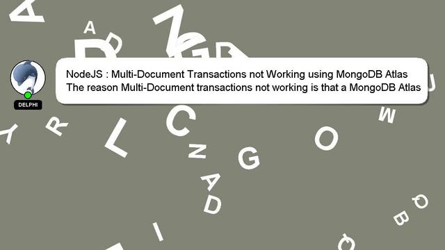 NodeJS : Multi-Document Transactions not Working using MongoDB Atlas смотреть онлайн