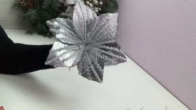 Потрясающий Новогодний цветок на елку. Украшаем свой дом./Christmas flowers. смотреть онлайн