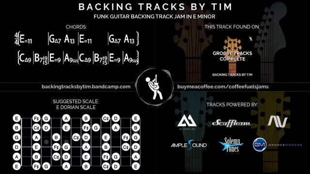 Funk Guitar Backing Track Jam in E Minor | 100 BPM смотреть онлайн