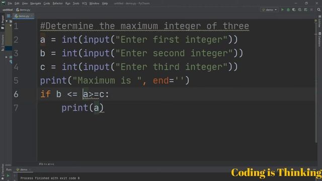 How to find out maximum among three numbers in python | Must Watch смотреть онлайн