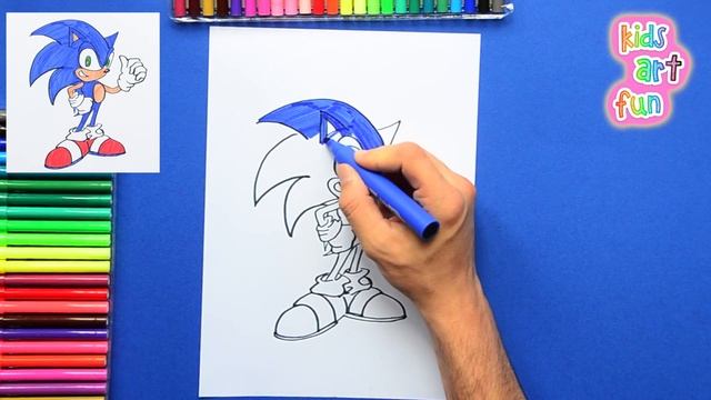 How To Draw Sonic The Hedgehog #art #artforall #arttutorial #easydrawing