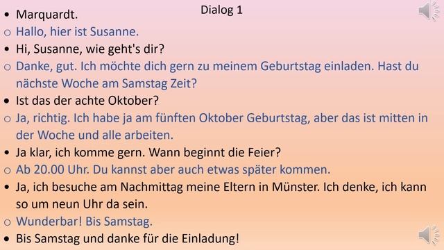 Dialoge A2 - B1. Deutsch Lernen Durch Hören. 7