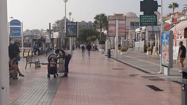 Puerto Colon Tenerife Today Walk to Fanabe Costa Adeje What's Open Shops Bars Restaurants смотреть онлайн