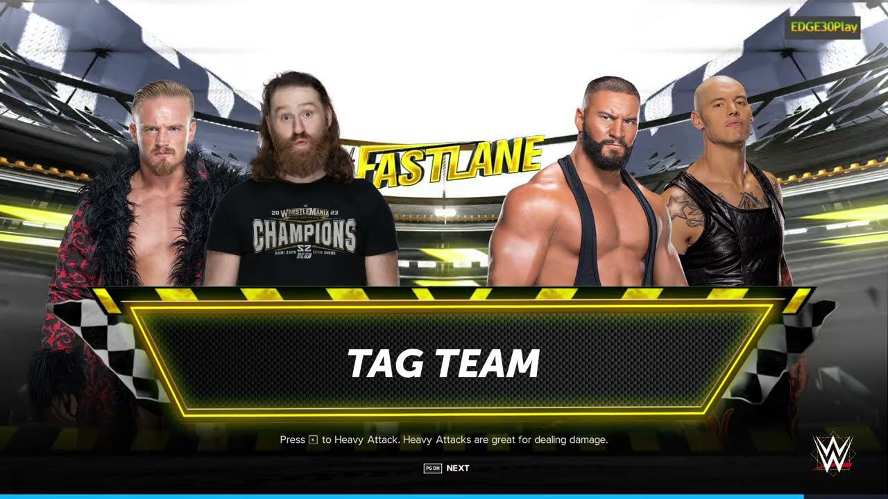 WWE2K24 Sami Zayn & Ilja Dragunov vs Bron Breakker & Baron Corbin смотреть онлайн