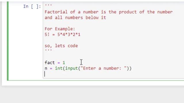 Factorial Number in Python using Jupyter Notebook смотреть онлайн