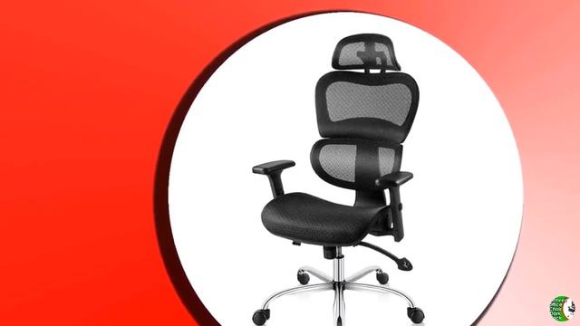 Smugdesk Mesh Adjustable Headrest | 3D Armrest Office Chair Dark Black