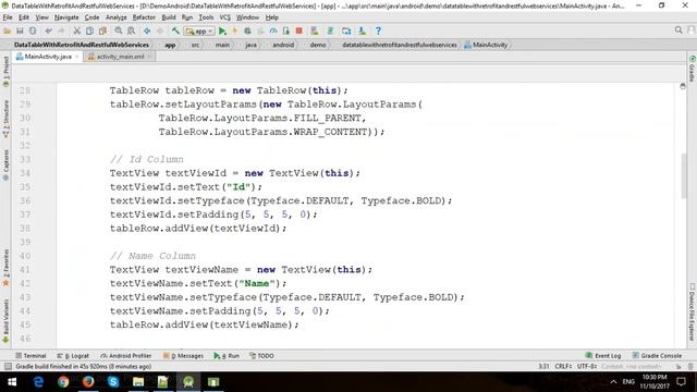 DataTable with Restful Web Services and Retrofit in Android смотреть онлайн