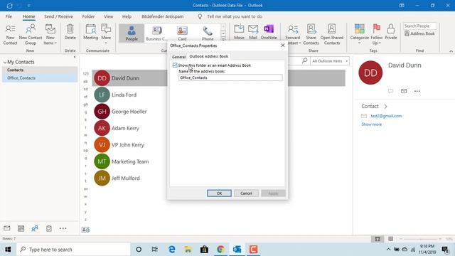 How to Create New Address Book in Outlook - Office 365 смотреть онлайн