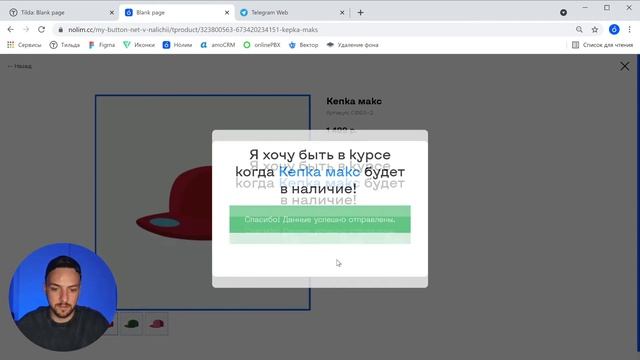 Показываем свою кнопку в товарах Tilda когда товара нет в наличии смотреть онлайн