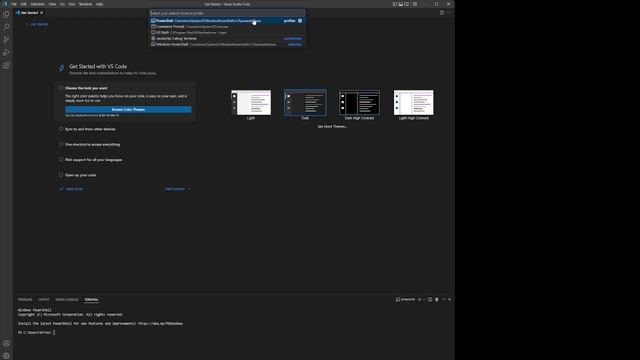 Setting Default Terminal in VS Code смотреть онлайн