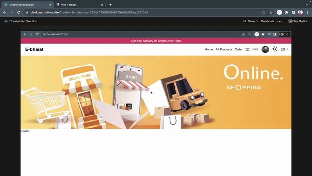 Build Ecommerce App with React And Firebase | Creating HeroSection | React Projects For Beginners # смотреть онлайн