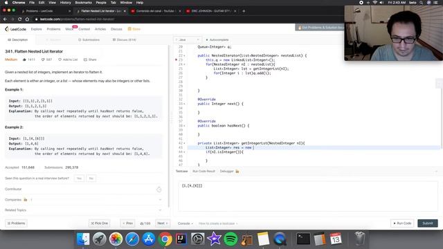341. Flatten Nested List Iterator смотреть онлайн