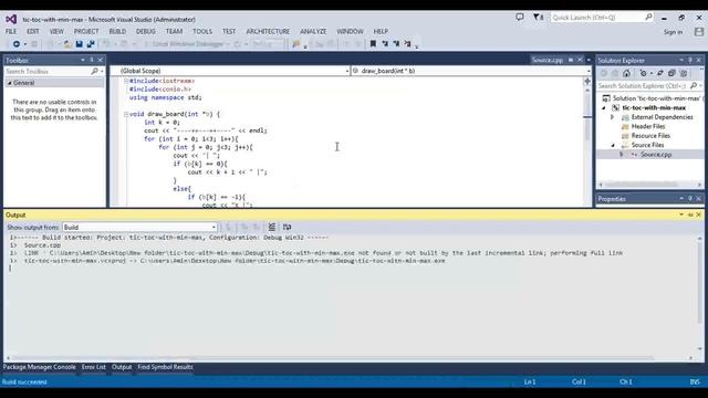 سورس کد بازی دوز یا XO با الگوریتم MAX-MIN در ++C смотреть онлайн