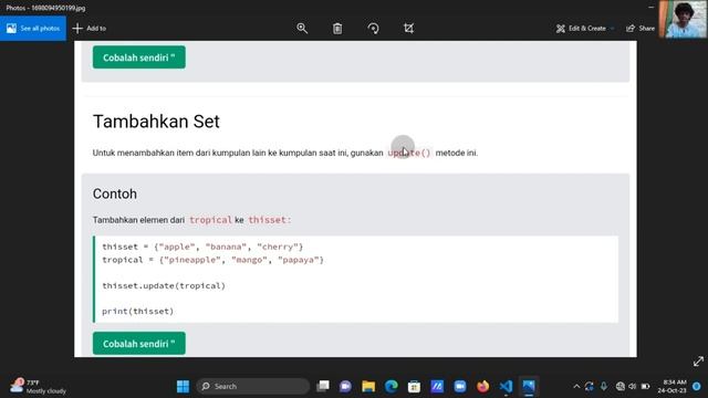 PYTHON SET смотреть онлайн
