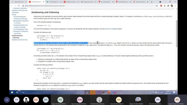 2021/08/18 - Java compiler, keywords, naming convention By TungND смотреть онлайн
