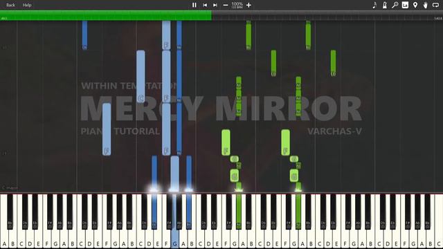 Mercy Mirror - Within Temptation | Piano Tutorial + Sheet Music смотреть онлайн