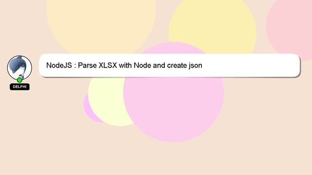 NodeJS : Parse XLSX with Node and create json смотреть онлайн
