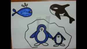 пингвин, касатка и кит