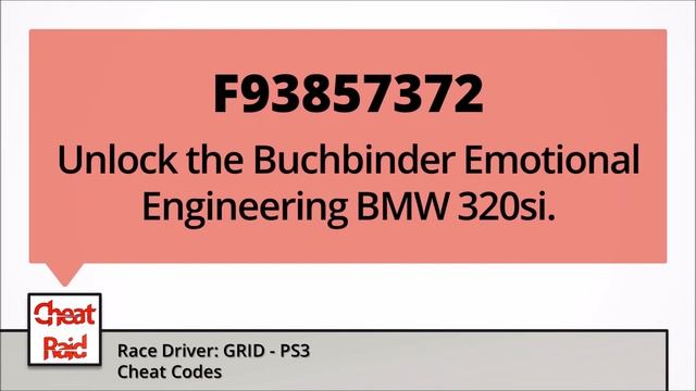 Race Driver: GRID Cheat Codes | PS3 смотреть онлайн