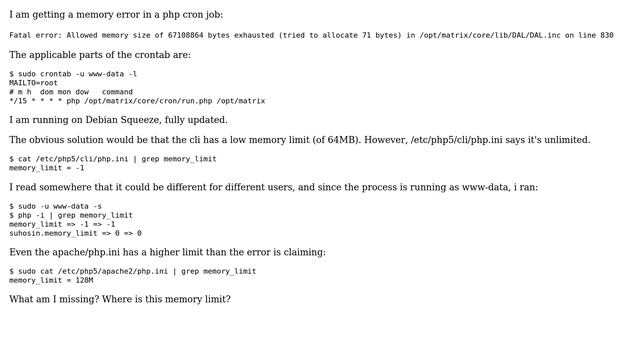 DevOps & SysAdmins: php cli memory limit (2 Solutions!!) смотреть онлайн