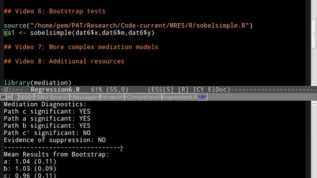 Regression: Bootstrap tests with mediation смотреть онлайн
