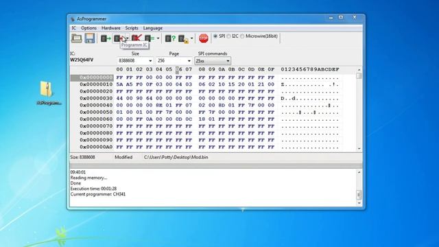 Programming an eeprom with CH431A and Asprogrammer смотреть онлайн