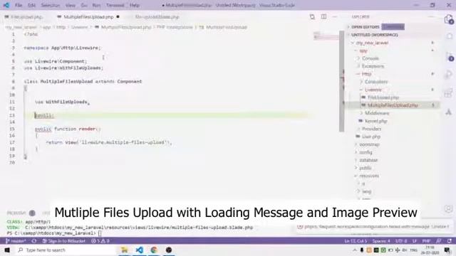 Laravel Livewire Multiple Files Upload API with Loading and Preview Image смотреть онлайн