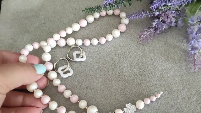 Колье со съёмной подвеской из жемчуга Сваровски и Серьги с керамическими подвесками. смотреть онлайн