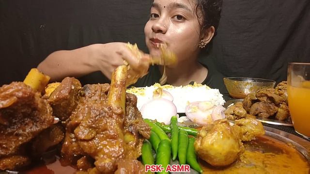 ASMR: MUTTON CURRY, CHICKEN CURRY, EGG CURRY, FISH CURRY,LIVER CURRY *EATING VIDEOS*BIG BITES смотреть онлайн