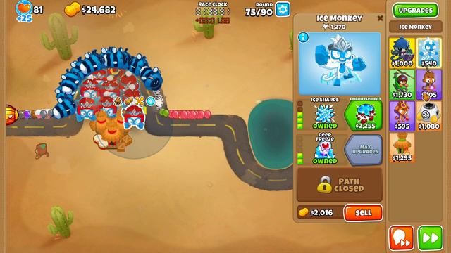 BTD6 Race Tutorial 📱 Mobile Friendly 📱 Minimum Monkey Knowledge  (Corvus At The End)