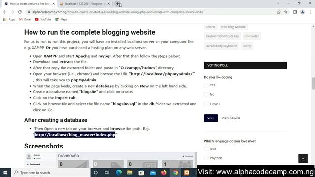 How to create or start a free blog website using PHP and MySQL with complete source Code смотреть онлайн